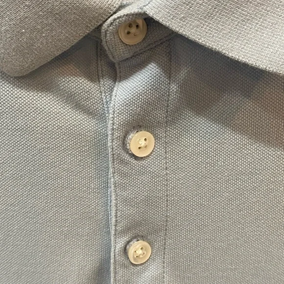 Men’s Peter Millar Crown Soft Pima Cotton & Silk Blend  Light Blue Polo Shirt - Picture 3 of 6